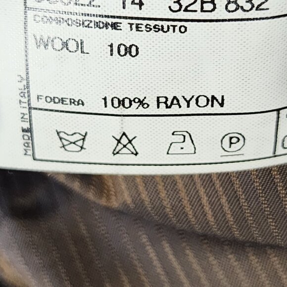 Pal Zileri Brown Checks 100% Wool 3 Button Blazer Sport Coat - Picture 8 of 8